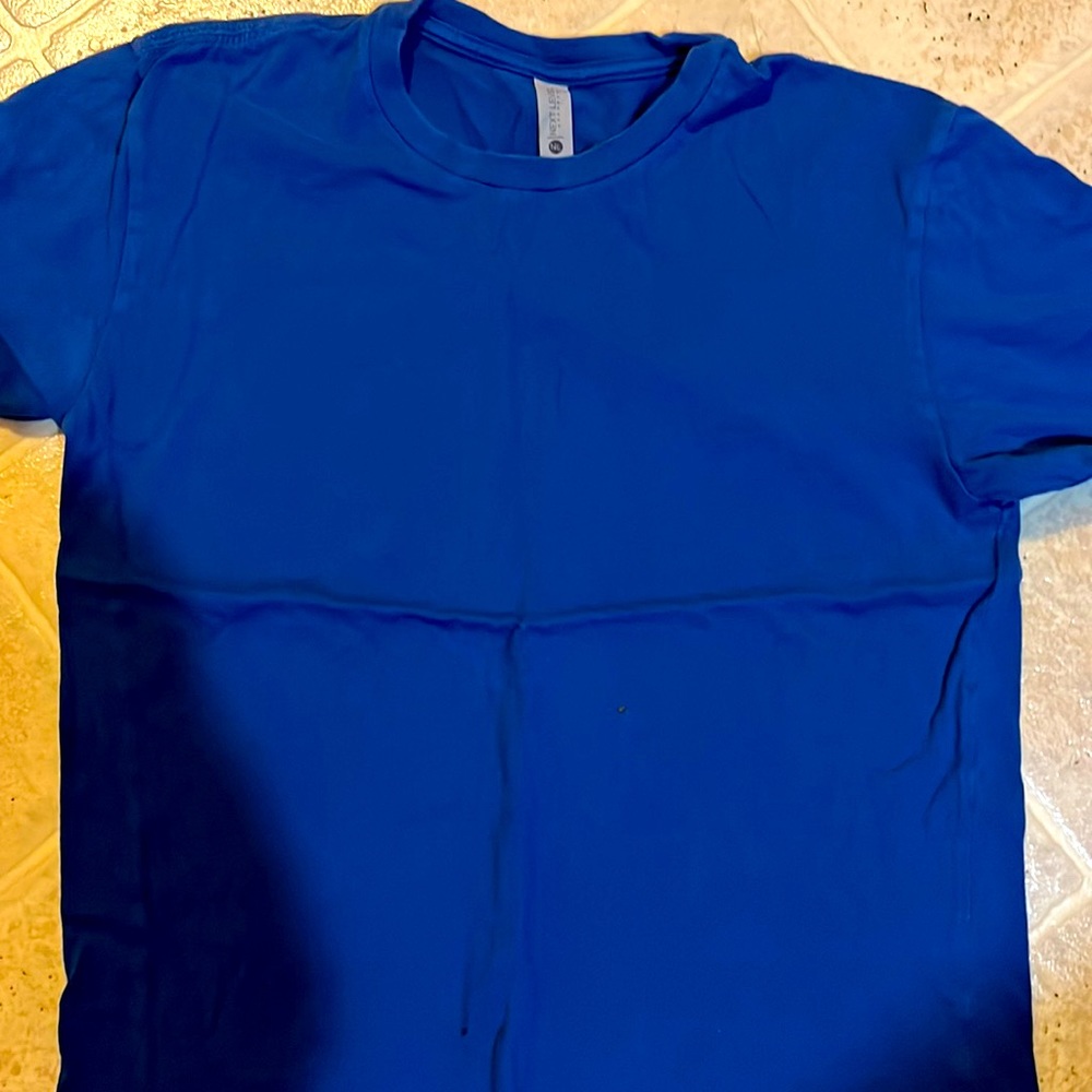 All blue shirt flexible material